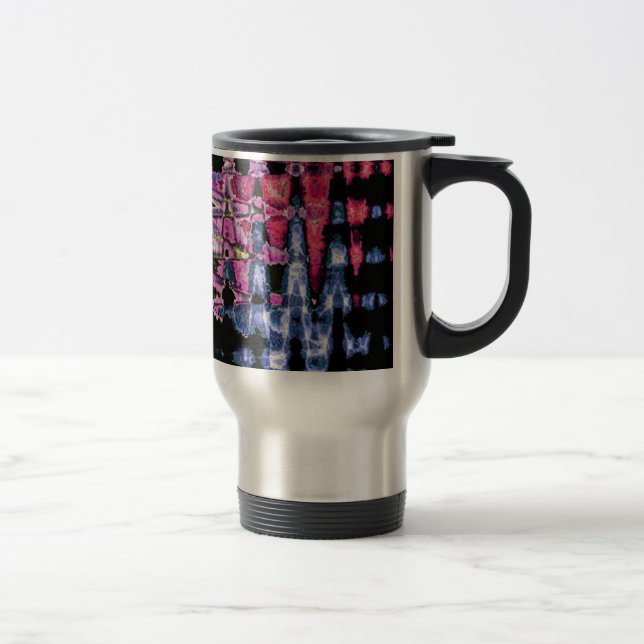 Caneca Térmica Cinzas de Cinza Roxo bonito e Aquarelas Negras (Direita)
