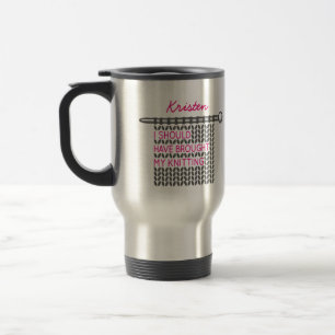 Caneca Térmica Cinzas Que Eu Deveria Ter Trazido Meu Tricô