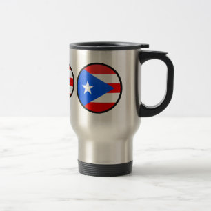 Caneca Térmica Círculo da bandeira da qualidade de Puerto Rico