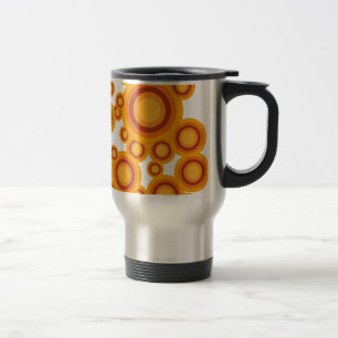 Caneca Térmica círculo laranja pastéis