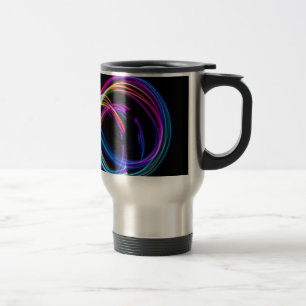 Caneca Térmica círculo neon-arco-íris