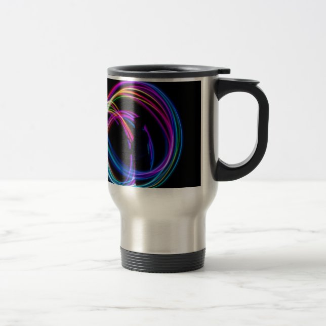 Caneca Térmica círculo neon-arco-íris (Direita)