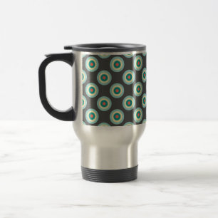 Caneca Térmica Círculos cinzentos da combinação por Shirley