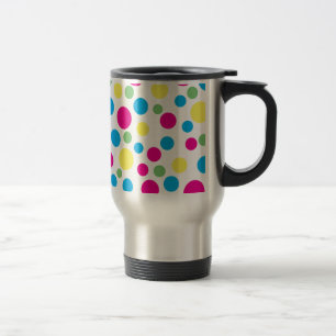 Caneca Térmica Círculos coloridos sobre fundo branco