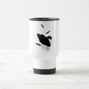 Caneca Térmica Cisne preta elegante