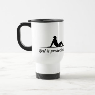 Caneca Térmica Citação da silhueta de mensibilidade mínima inspir