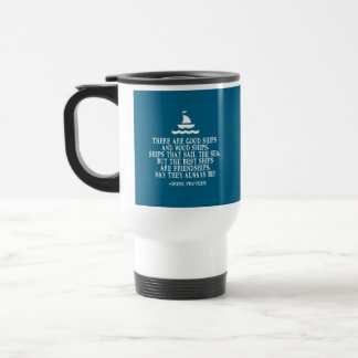 Caneca Térmica Citação de amizade irlandesa navegando bem navios