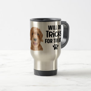 Caneca Térmica Citação de Cachorro Dourado