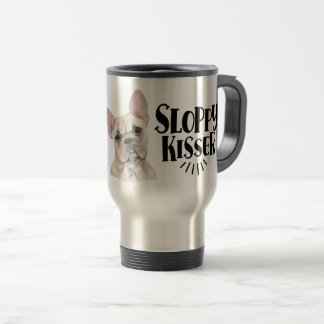 Caneca Térmica Citação de cachorro engraçado do Buldogue Watercol