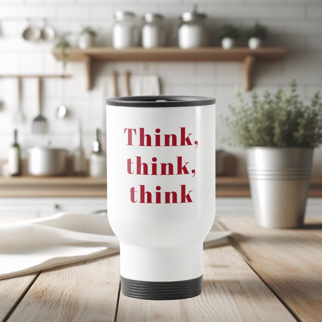 Caneca Térmica Citação de Pensão Vermelha Positiva de Inspiração (Criador carregado)
