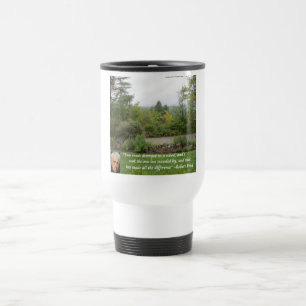 Caneca Térmica Citação de Sabedoria de Robert Frost "Caminho Meno