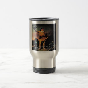Caneca Térmica Citação de Sabedoria "Vá em Frente" de Davy Crocke