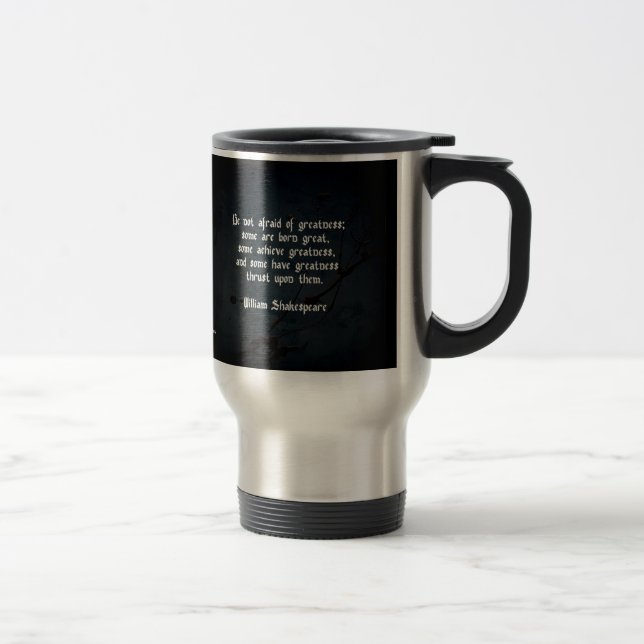 Caneca Térmica Citação de William Shakespeare - Grande (Direita)