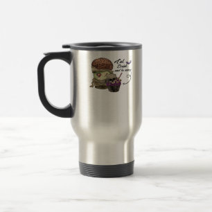 Caneca Térmica Citação Engraçada de Halloween Vintage Coma Beba e