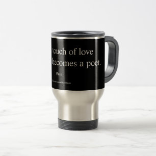 Caneca Térmica Citação Platão; O toque do amor