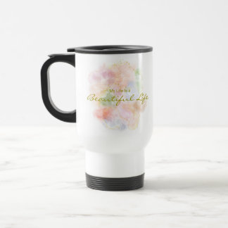 Caneca Térmica Citação Positiva Personalizada Tipografia em Arte