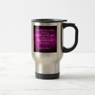 Caneca Térmica Citação Tesla Sobre Roxo
