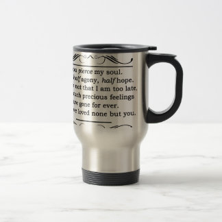 Caneca Térmica Citações da persuasão de Jane Austen