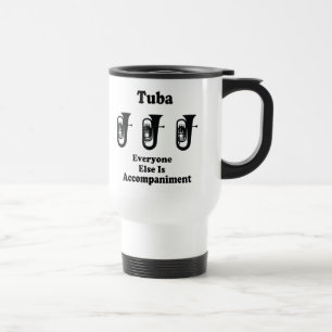 Caneca Térmica Citações engraçadas da música da banda da tuba