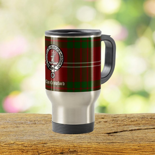 Caneca Térmica Clan Crawford Crest Tartan (Check out the entire collection of Clan Crawford clothing, home decor and accessories)