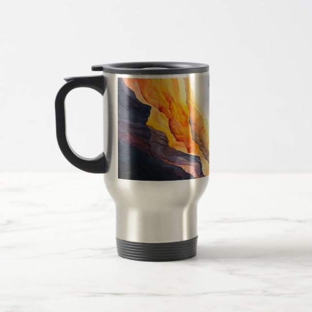 Caneca Térmica Clássica Mug, Sunset de 11 oz nas Montanhas (Esquerda)
