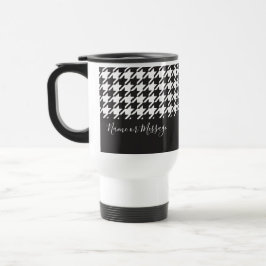 Caneca Térmica Clássico, preto e branco moderno