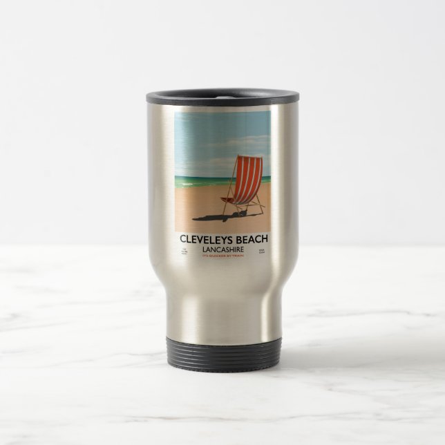 Caneca Térmica Cleveleys Beach Lancashire poster (Centro)