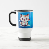 Clipart de Gato Fofo no Estilo Kawaii