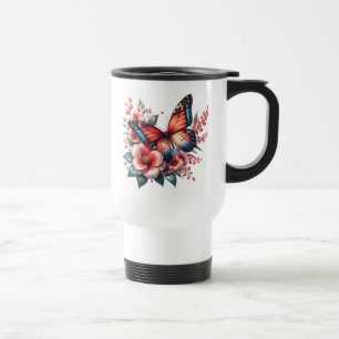 Caneca Térmica Clipart de Sublimação da Primavera Borboleta-96284