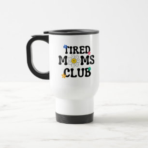Caneca Térmica Clube das Mães Cansadas Café Retro Daisy