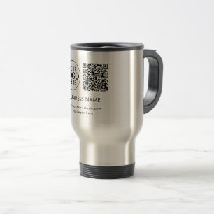 Caneca Térmica Código QR do Logotipo Empresarial Eventos Corporat