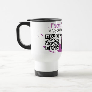 Caneca Térmica Código QR Facepainter Business Name Dicas do Carro