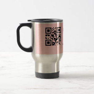 Caneca Térmica Código QR simples para chá de bebê com nome texto
