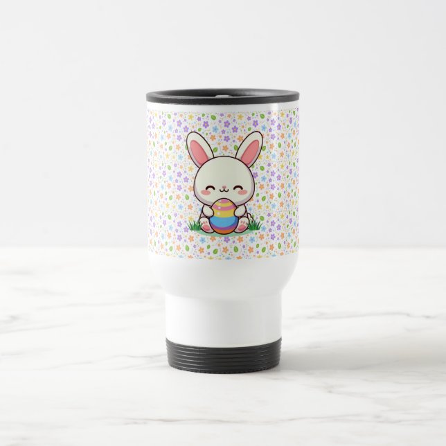 Caneca Térmica Coelhinho bonito de primavera/Páscoa com ovo (Centro)