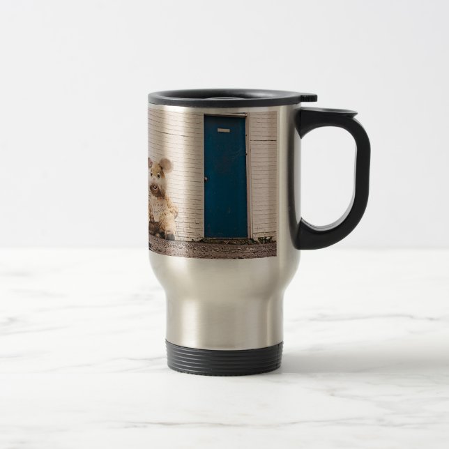 Caneca Térmica coelhinho engraçado da Páscoa (Direita)