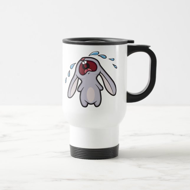 Caneca Térmica Coelho Bawling de grito triste do coelho | (Direita)