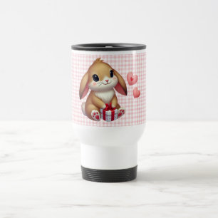Caneca Térmica Coelho fofo do Dia dos Namorados