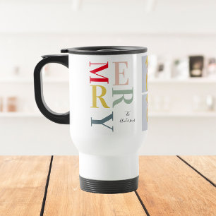 Caneca Térmica Colagem De Foto E Feliz Colorida   Feriado Feliz