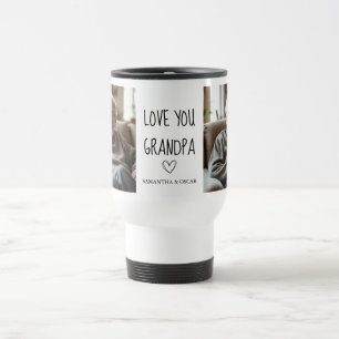 Caneca Térmica Colagem de Foto Moderna de Amor Você Vô Presente M