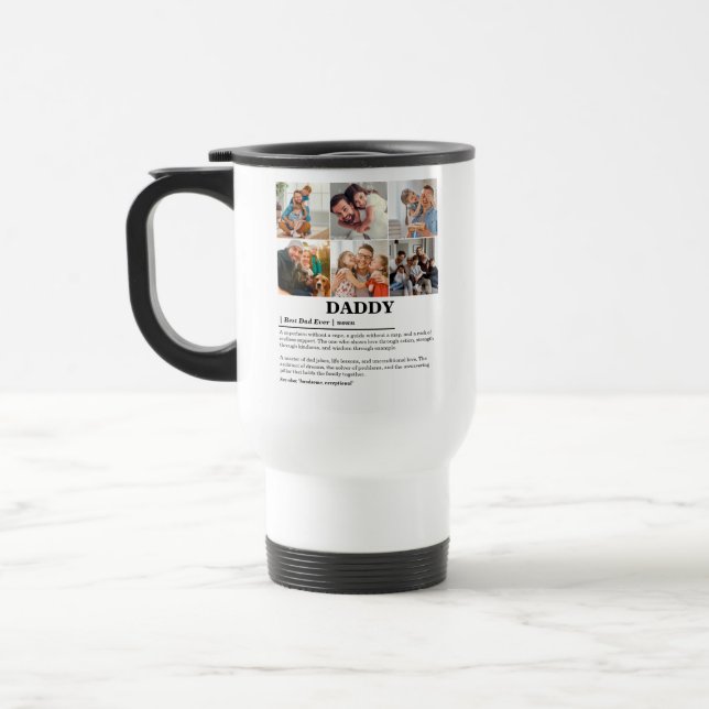 Caneca Térmica Colagem de Fotografias de Definição 6 de Pai Perso (Esquerda)