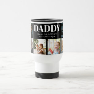Caneca Térmica Colagem de Fotografias do dia de os pais Personali