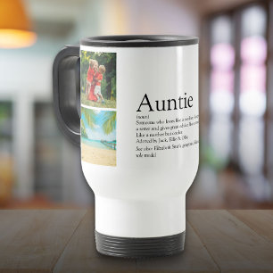 Caneca Térmica Colagem de Fotos Definição de Tia/Tiinha