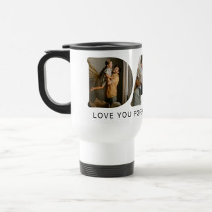 Caneca Térmica Colagem de Fotos em Letra de PAPAI
