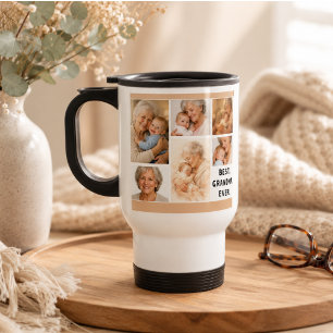 Caneca Térmica Colagem de Fotos Personalizada da Vovó Dia dos A