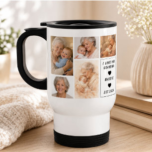 Caneca Térmica Colagem de Fotos Personalizada da Vovó Dia dos A
