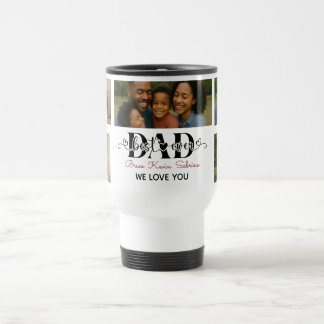 Caneca Térmica Colagem de Fotos Personalizada do Melhor Pai Nunca