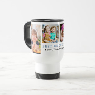 Caneca Térmica Colagem de Fotos Personalizada Melhor Tio de Todos