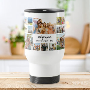 Caneca Térmica Colagem de Fotos Personalizada Moderna 24