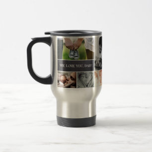 Caneca Térmica Colagem de fotos personalizada nós te amamos, Papa