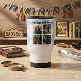 Caneca Térmica Colagem Rustic Argyle 4 Fotos Melhores Dias de Sem